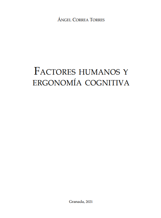 Portada de FACTORES HUMANOS Y ERGONOMÍA COGNITIVA