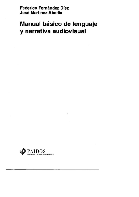 Portada de Manual básico de lenguaje y narrativa audiovisual