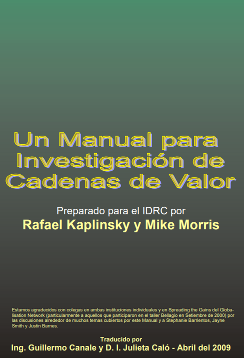 Portada de Un Manual para Investigación de Cadenas de Valor