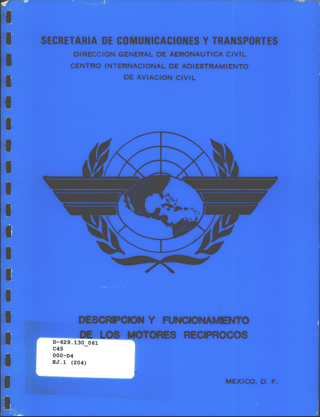 Portada de DESCRIPCION Y FUNCIONAMIENTO DE LOS MOTORES RECIPROCOS 