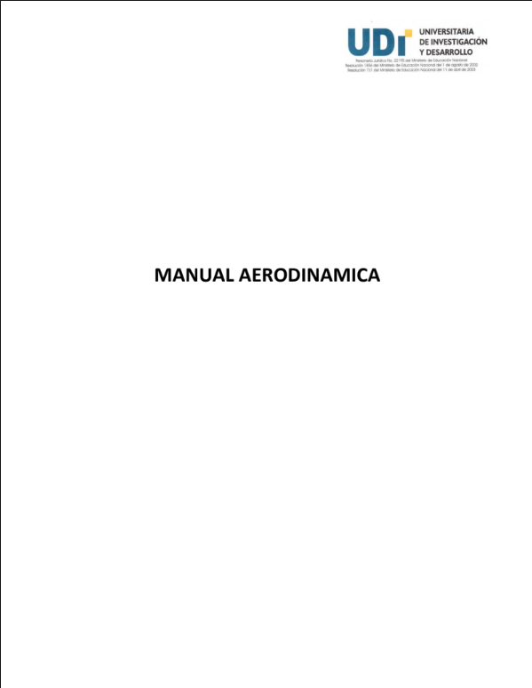 Portada de MANUAL AERODINAMICA