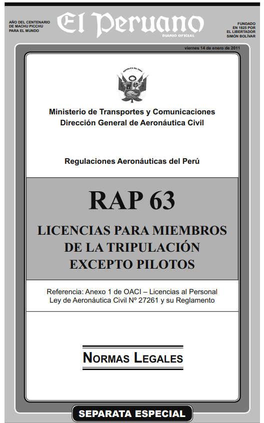 Portada de LICENCIAS PARA MIEMBROS DE LA TRIPULACIÓN EXCEPTO PILOTOS