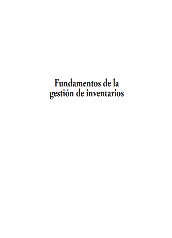 Portada de Fundamentos de la gestión de inventarios