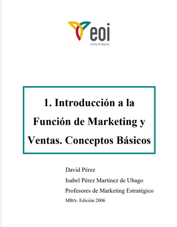 Portada de INTRODUCCIÓN A LA FUNCIÓN DE MARKETING Y VENTAS