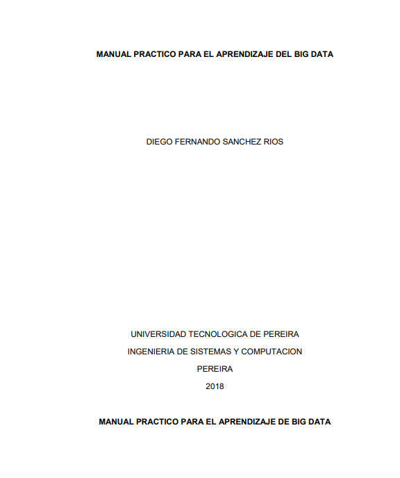 Portada de Manual práctico para el aprendizaje del Big Data
