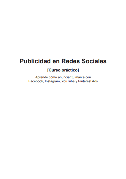 Portada de Publicidad en Redes Sociales