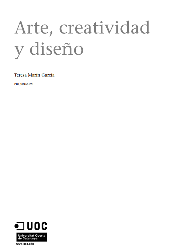 Portada de Arte, creatividad  y diseño