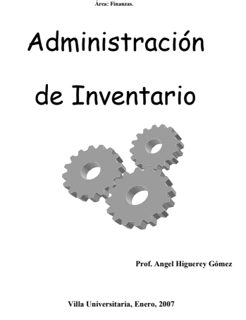 Portada de Administración  de Inventario