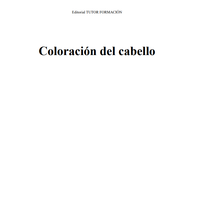 Portada de Coloración del cabello