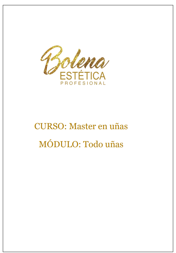 Portada de MÓDULO: Todo uñas