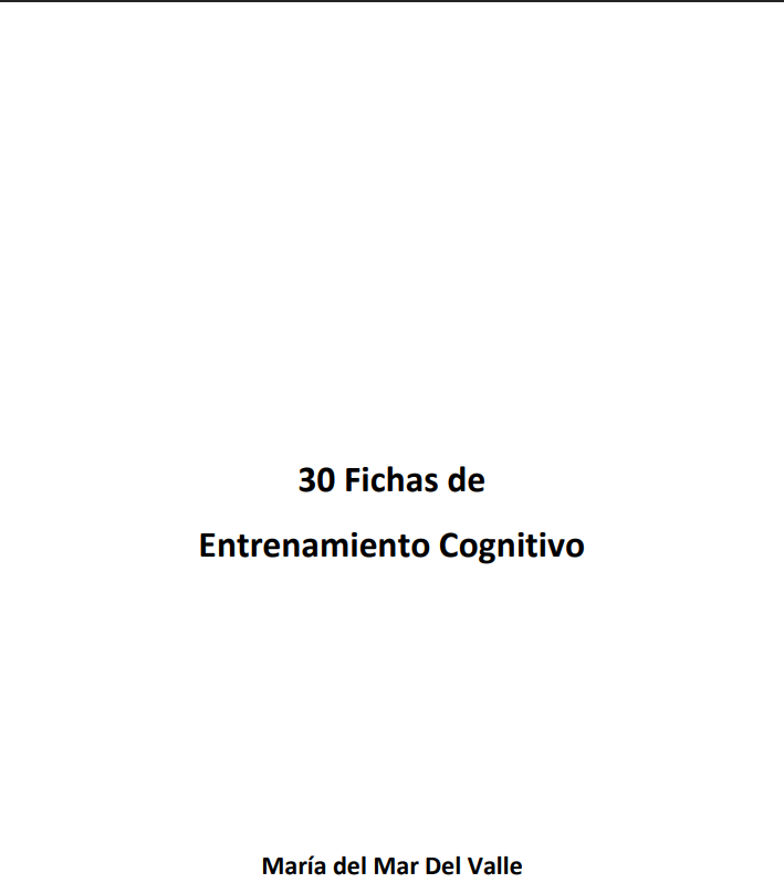 Portada de 30 Fichas de Entrenamiento Cognitivo