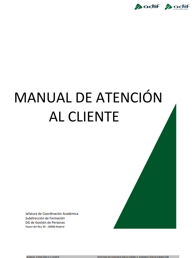 Portada de MANUAL DE ATENCIÓN AL CLIENTE
