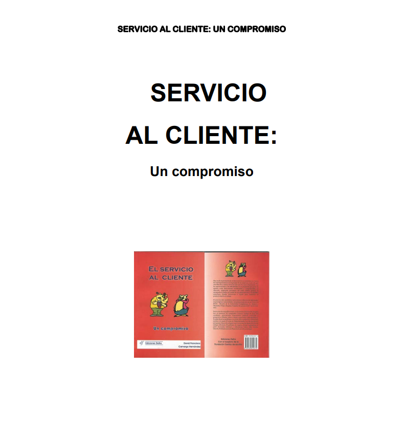 Portada de SERVICIO AL CLIENTE: Un compromiso 