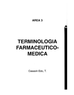 Portada de TERMINOLOGÍA FARMACEUTICO-MÉDICA