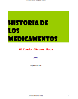 Portada de HISTORIA DE LOS MEDICAMENTOS