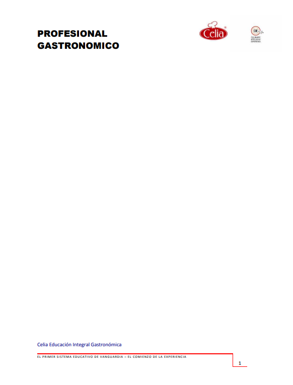 Portada de Profesional Gastronómico