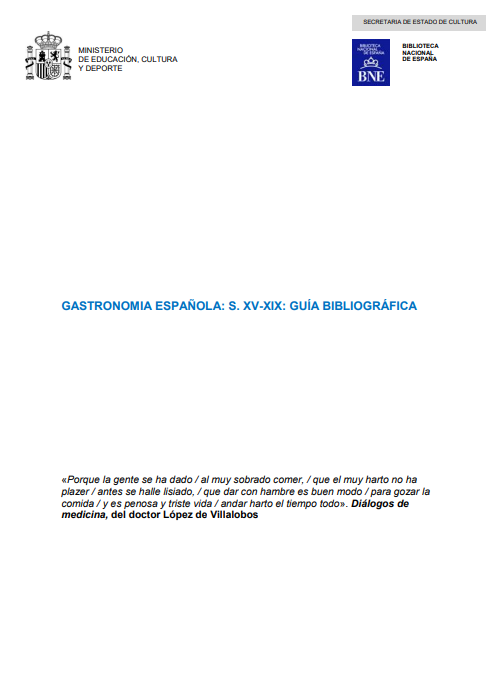 Portada de GASTRONOMÍA ESPAÑOLA