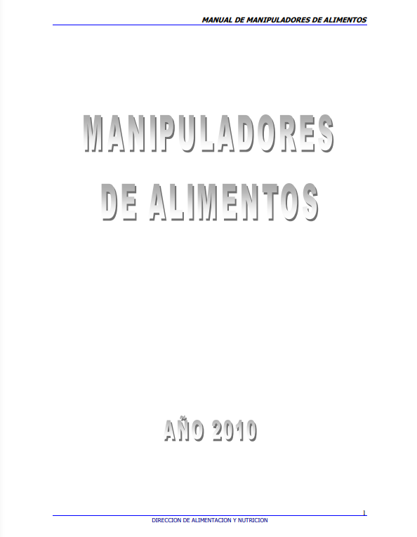 Portada de MANIPULADORES DE ALIMENTOS