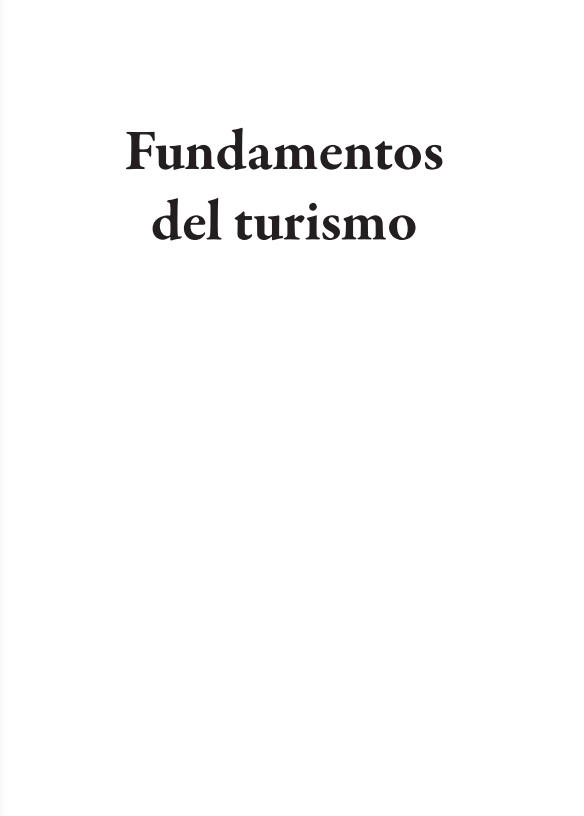Portada de Fundamentos del turismo 