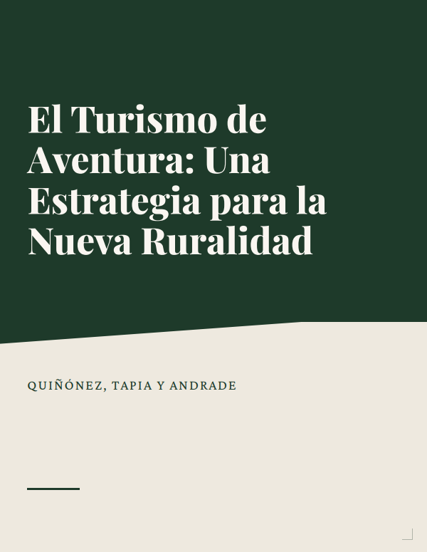 Portada de El turismo de aventura: Una estrategia para la nueva ruralidad