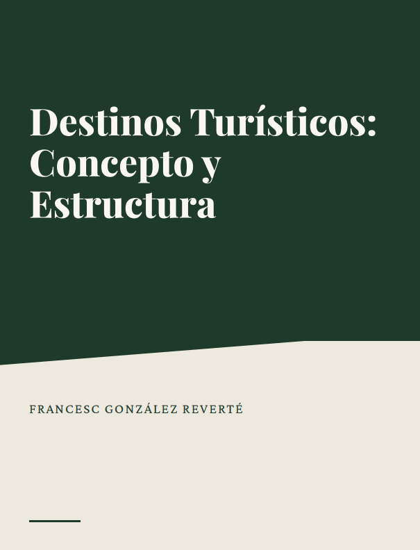 Portada de Destinos Turísticos. Concepto y estructura