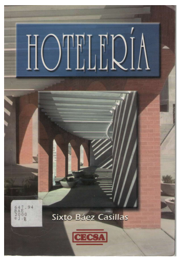 Portada de HOTELERÍA